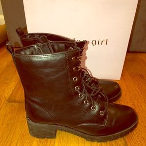 Eloisee Madder Girl Combat Boots